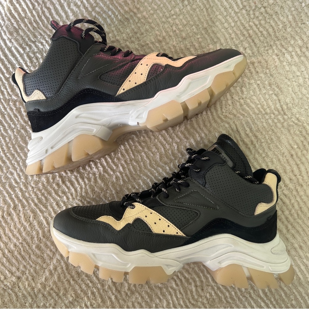 Tayke Over High Top Khaki Black Chunky Sneakers